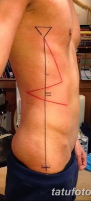 fotó tetoválás egyenes vonal (szalag) kelt 2017.08.11. №176 - Egyenes vonalú tetoválás