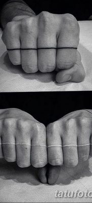 fotó tetoválás egyenes vonal (szalag) kelt 2017.08.11. №012 - Egyenes vonalú tetoválás