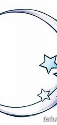 fotó egy félhold hold tetoválásról csillaggal kelt, 2018.06.26. №054 - félhold tetoválás a -