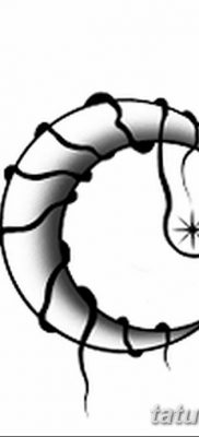 fotó egy félhold hold tetoválásról csillaggal kelt, 2018.06.26. №074 - félhold tetoválás a -