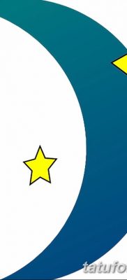 fotó egy félhold hold tetoválásról csillaggal kelt, 2018.06.26. №081 - félhold tetoválás a -