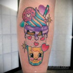 Снимка на татуировка с поничка 22.11.2020 №200 -donut татуировка-
