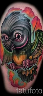 фото пример за татуировка на папагал за статия за значението на татуировка с папагал - 50