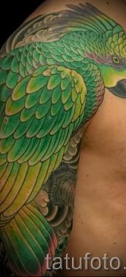 фото пример за татуировка на папагал за статия за значението на татуировка с папагал - 18
