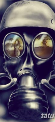 fotó egy tetováló gázálarcról, dátum: 2017.08.08. 171. szám - Tetováló gázálarc_