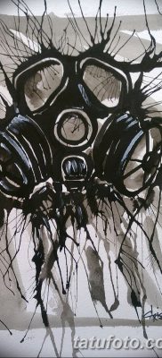fotó egy tetováló gázálarcról, kelt 2017.08.08. 040. sz. - Gázmaszk tetováláshoz_