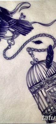 fotó a madár és ketrec tetoválásáról, kelt 2017. 08. 16 -án №146 - Tetovált madár és ketrec_