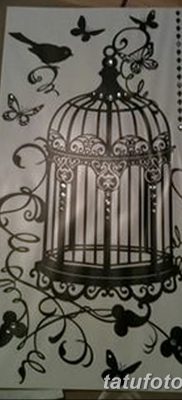 fotó a madár és ketrec tetoválásról, 2017. 08. 16. №018 - Tetovált madár és ketrec_