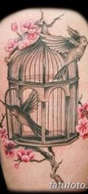 fotó madár és ketrec tetoválásról, dátum: 2017.08.08. №032 - Tetovált madár és ketrec_