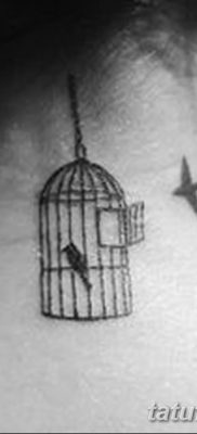 fotó a madár és ketrec tetoválásáról, dátum: 2017.08.08. №034 - Tetovált madár és ketrec_