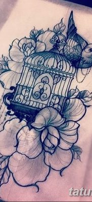 fotó a madár és ketrec tetoválásról, 2017. 08. 16 -án №039 - Tetovált madár és ketrec_