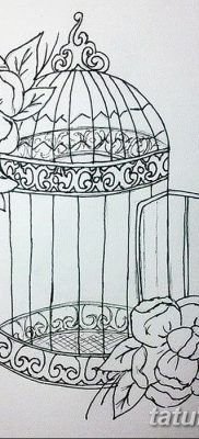 fotó a madár és ketrec tetoválásról, 2017. 08. 16. №057 - Tetovált madár és ketrec_