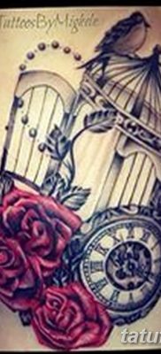 fotó a madár és ketrec tetoválásról, kelt 2017. 08. 16 -án №069 - Tetovált madár és ketrec_