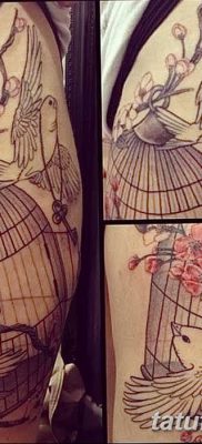 fotó a madár és ketrec tetoválásról, 2017. 08. 16 -án №070 - Tetovált madár és ketrec_