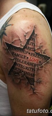 fotó az ötágú csillag tetoválásról, kelt 03/03/2018 №072 -tetoválás ötágú csillag -