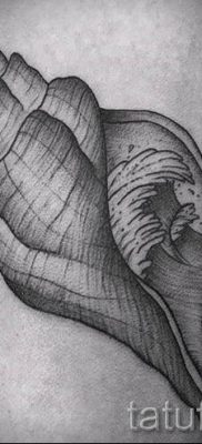 Снимка на татуировка на черупка за статия за значението на черупка в татуировка - tatufoto.ru - 50