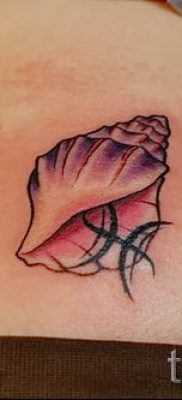 Снимка на татуировка на черупка за статия за значението на черупка в татуировка - tatufoto.ru - 25