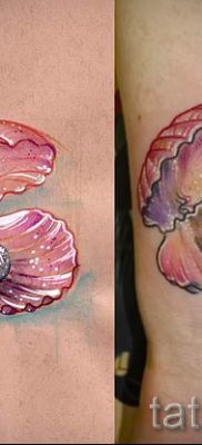 Снимка на татуировка на черупка за статия за значението на черупка в татуировка - tatufoto.ru - 9