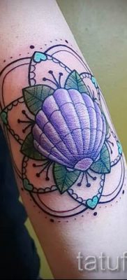 Снимка на татуировка на черупка за статия за значението на черупка в татуировка - tatufoto.ru - 6