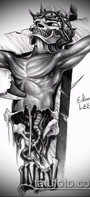 fotó feszület tetoválás (jelentése) - példa rajz - 060