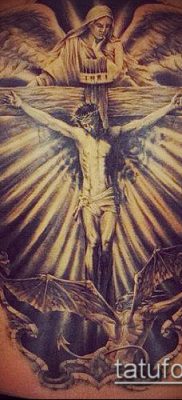 fotó feszület tetoválás (jelentése) - példa rajz - 045