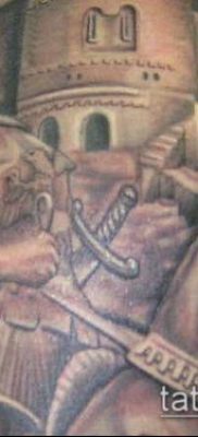 tatuaż rycerski # 761 - ekskluzywna wersja wzoru, który można z powodzeniem wykorzystać do obróbki i aplikacji jako tatuaż anioła rycerskiego