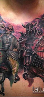 tatuaż rycerza nr 643 - fajna wersja obrazu, którą można łatwo wykorzystać do przeróbki i zastosowania jako tatuaż rycerza templariuszy