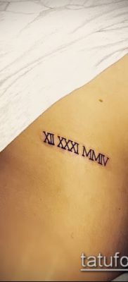 fotó tetoválás római számok (érték) - példa rajz - 165