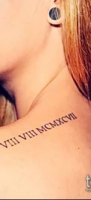 fotó tetoválás római számok (érték) - példa rajz - 162