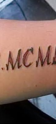 fotó tetoválás római számok (érték) - példa rajz - 153