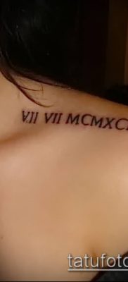 fotó tetoválás római számok (érték) - példa rajz - 150