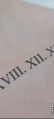 fotó tetoválás római számok (érték) - példa rajz - 145