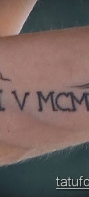 fotó tetoválás római számok (érték) - példa rajz - 136