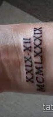 fotó tetoválás római számok (érték) - példa rajz - 132