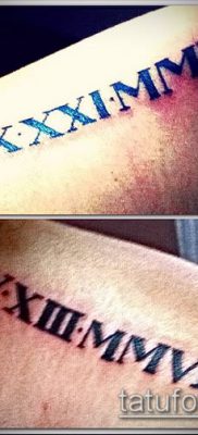 fotó tetoválás római számok (érték) - példa rajz - 130