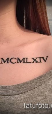 fotó tetoválás római számok (érték) - példa rajz - 117