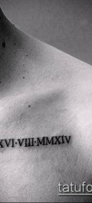 fotó tetoválás római számok (érték) - példa rajz - 096