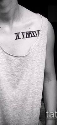 fotó tetoválás római számok (érték) - példa rajz - 092