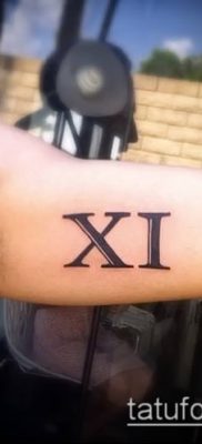 fotó tetoválás római számok (érték) - példa rajz - 091