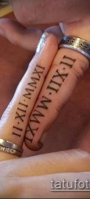 fotó tetoválás római számok (érték) - példa rajz - 090
