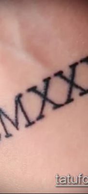 fotó tetoválás római számok (érték) - példa rajz - 084