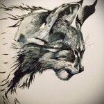 što znači tetovaža s risom - primjer skice