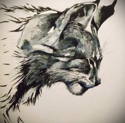 što znači tetovaža s risom - primjer skice