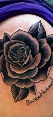 fekete rózsa tetoválás lánynak 2020.02.04. №072 -rózsa tetoválás lánynak -