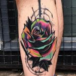 Fénykép egy rózsás tetoválásról tövisekkel 2019.06.26. №084 - tüskés rózsás tetoválás -