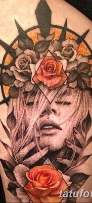 Fotó rózsatetoválásról tövisekkel 2019.06.26. №043 - tüskés rózsás tetoválás -