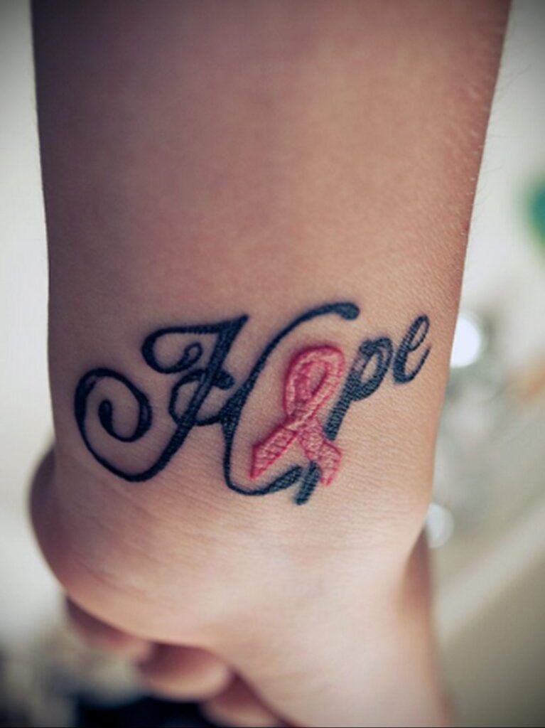 Photo of pink ribbon tattoo 06/20/2021 №224 - tattoo pink ribbon -