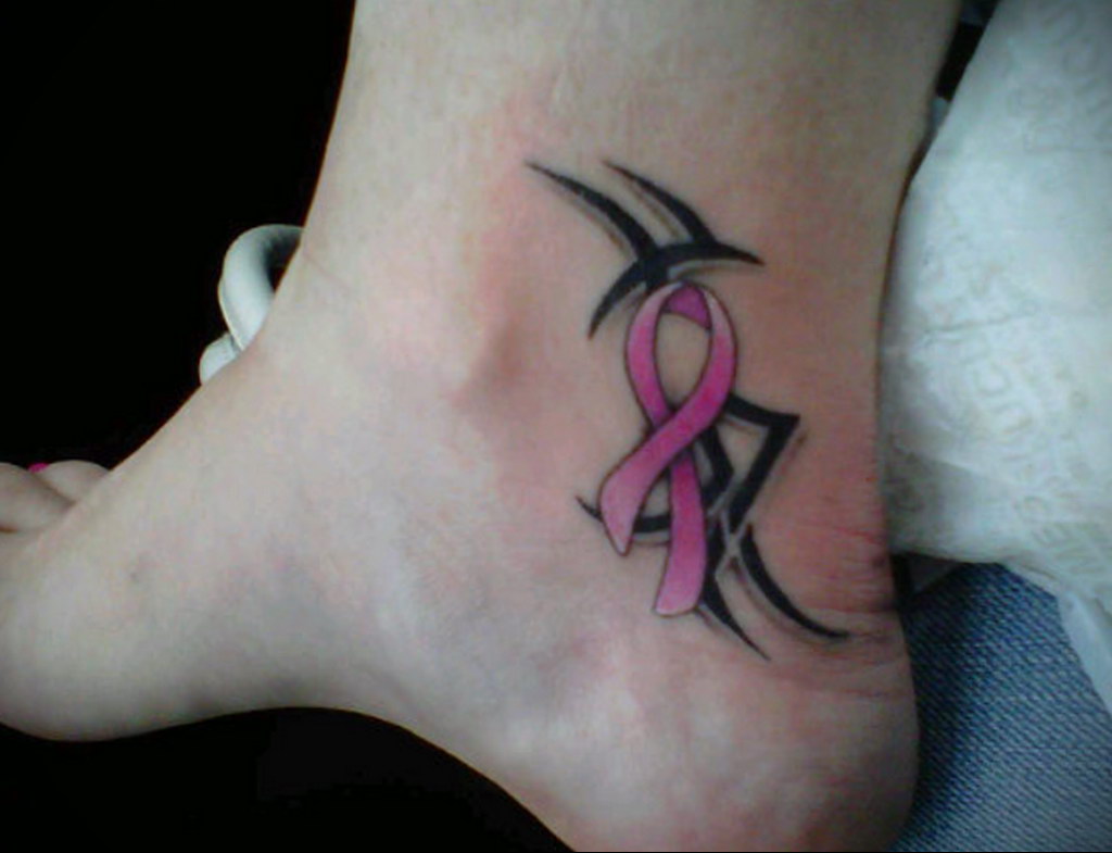 Photo of pink ribbon tattoo 06/20/2021 №222 - tattoo pink ribbon -