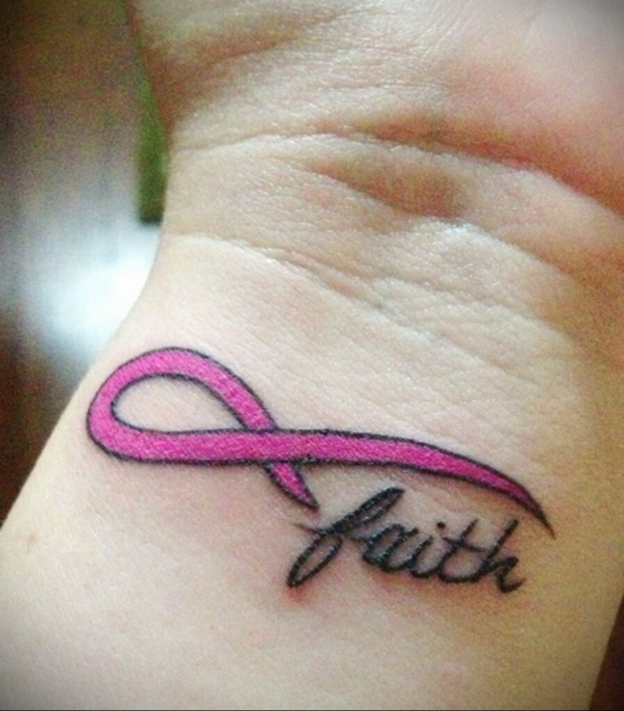 Photo of pink ribbon tattoo 06/20/2021 №221 - tattoo pink ribbon -