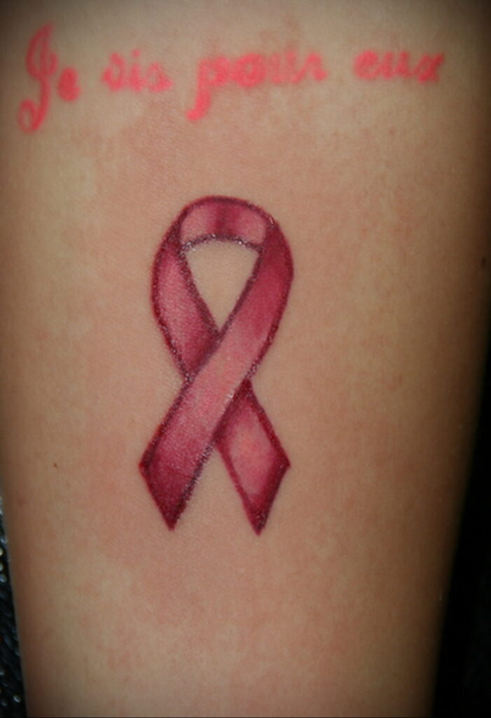 Photo of pink ribbon tattoo 06/20/2021 №207 - tattoo pink ribbon -